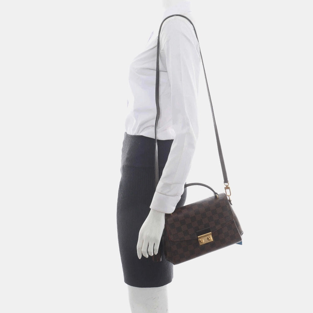 Used LOUIS VUITTON Damier Ebene Croisette