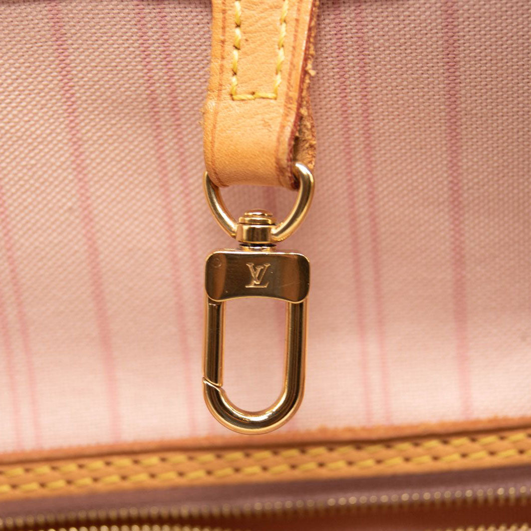 LOUIS VUITTON Damier Azur Neo Neverfull GM Rose Ballerine