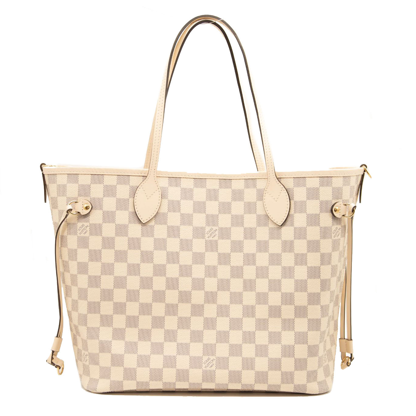 LOUIS VUITTON Braided Damier Azur Neverfull MM Rose Ballerine