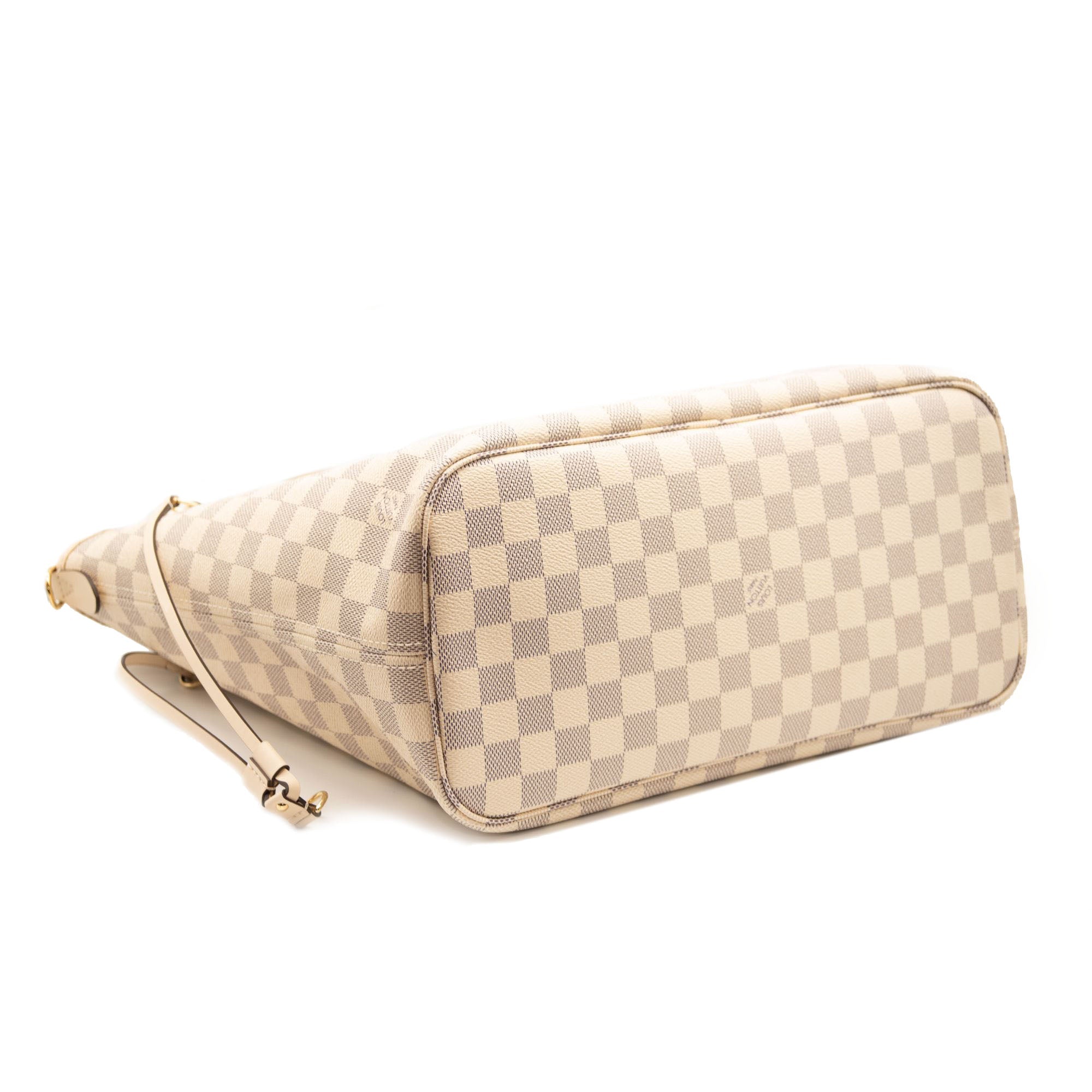 LOUIS VUITTON Braided Damier Azur Neverfull MM Rose Ballerine