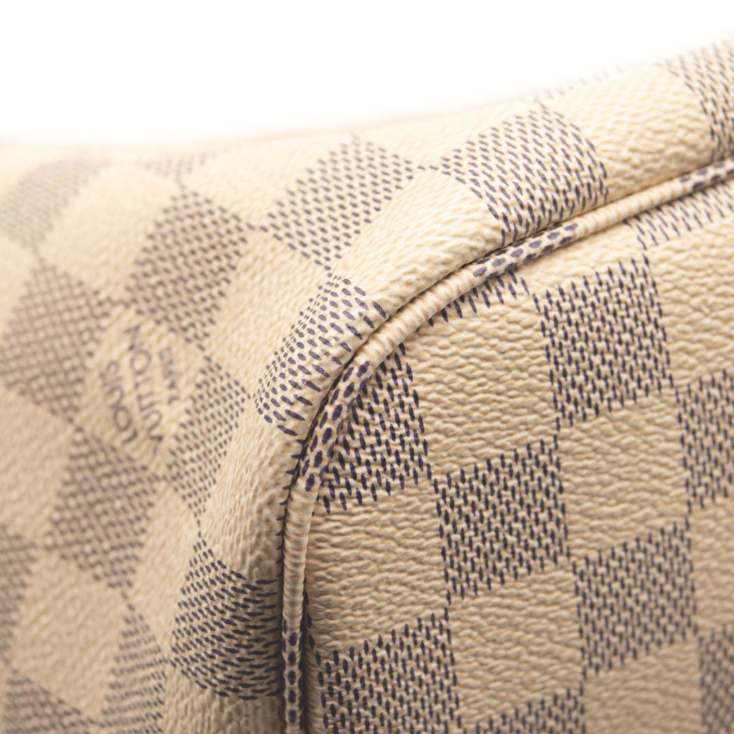 LOUIS VUITTON Braided Damier Azur Neverfull MM Rose Ballerine