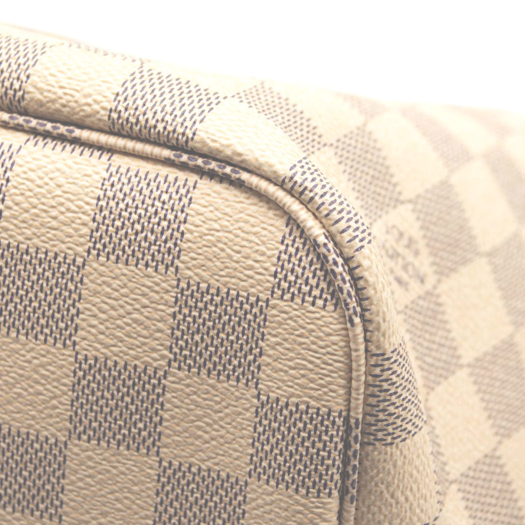 LOUIS VUITTON Braided Damier Azur Neverfull MM Rose Ballerine