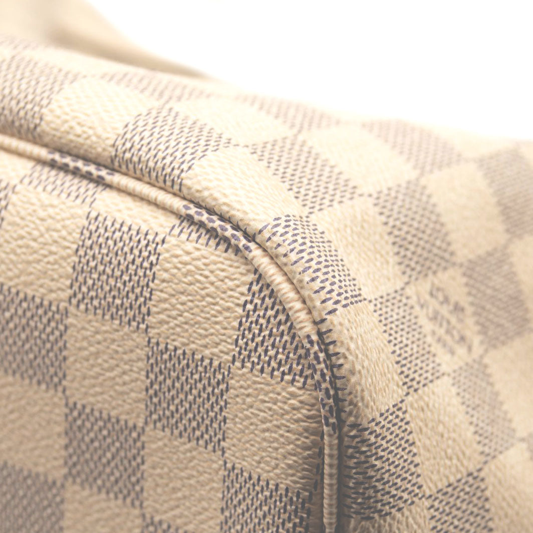 LOUIS VUITTON Braided Damier Azur Neverfull MM Rose Ballerine