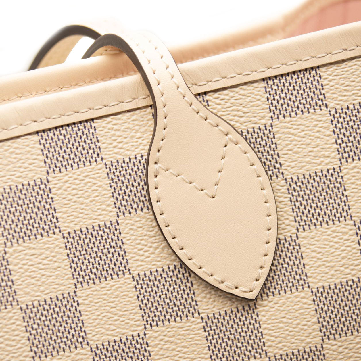 LOUIS VUITTON Braided Damier Azur Neverfull MM Rose Ballerine
