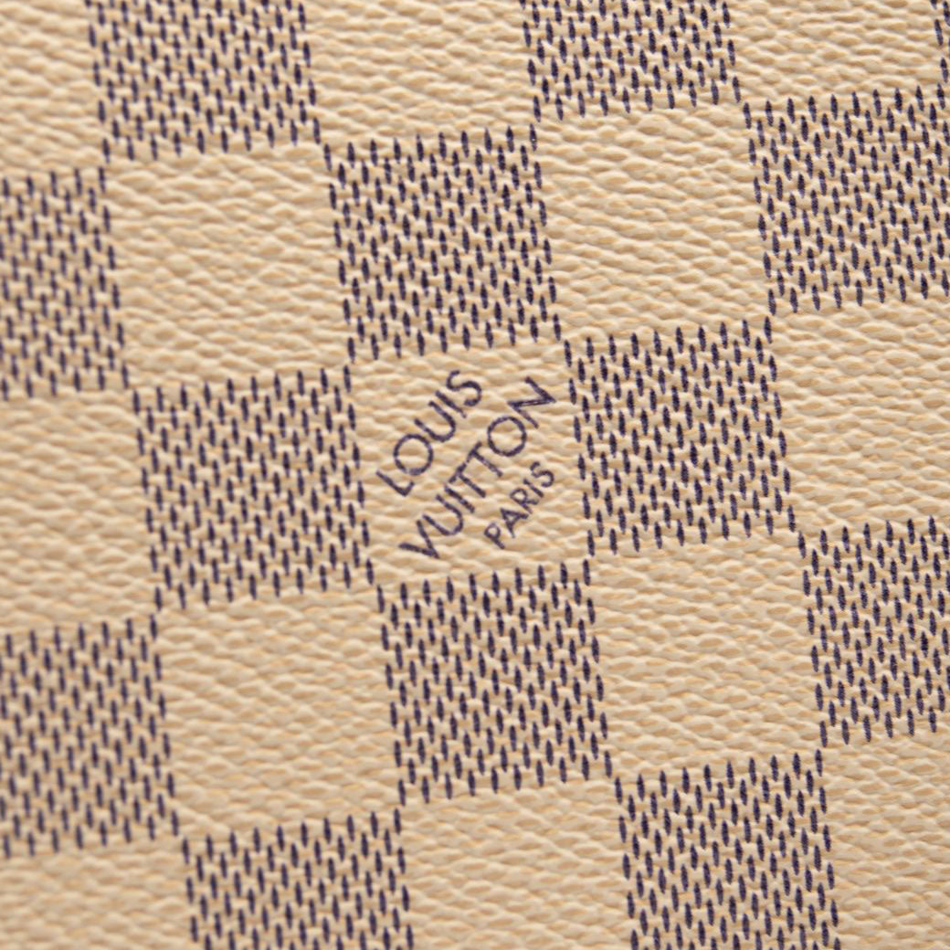 LOUIS VUITTON Braided Damier Azur Neverfull MM Rose Ballerine