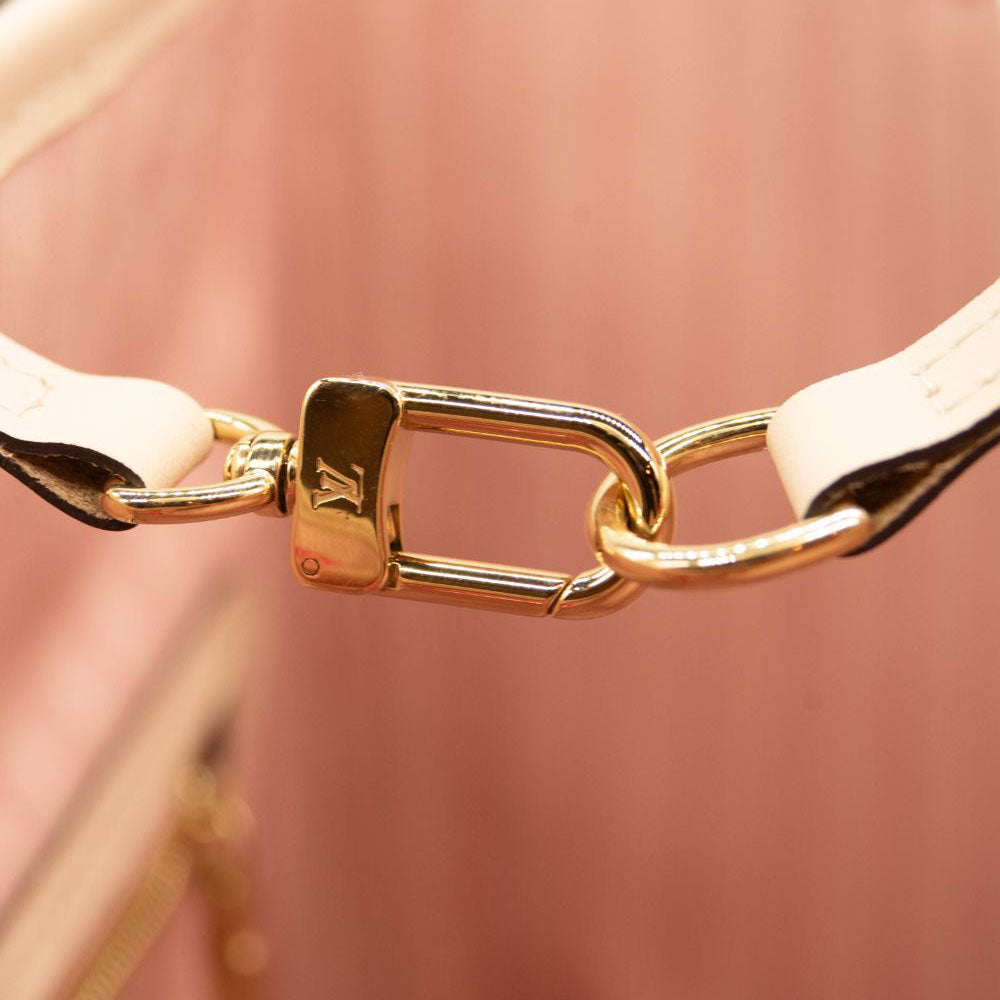 LOUIS VUITTON Braided Damier Azur Neverfull MM Rose Ballerine