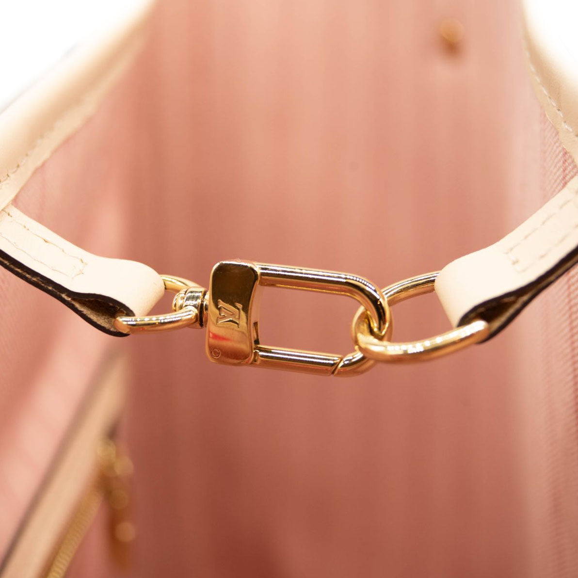 LOUIS VUITTON Braided Damier Azur Neverfull MM Rose Ballerine