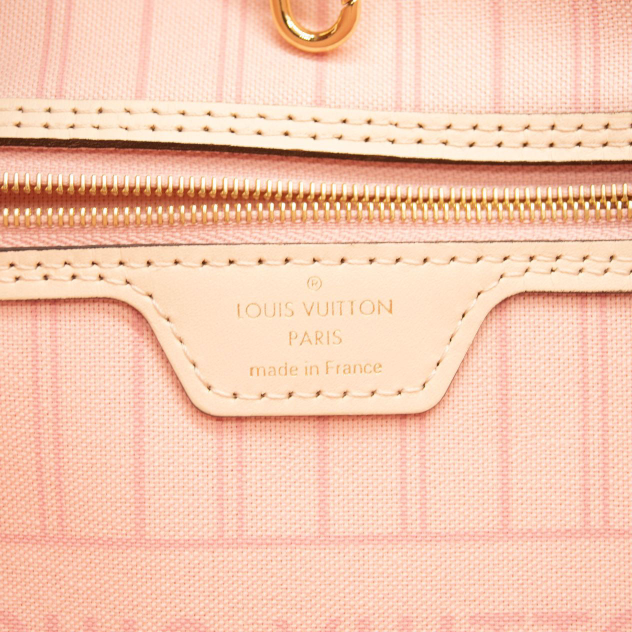 LOUIS VUITTON Braided Damier Azur Neverfull MM Rose Ballerine