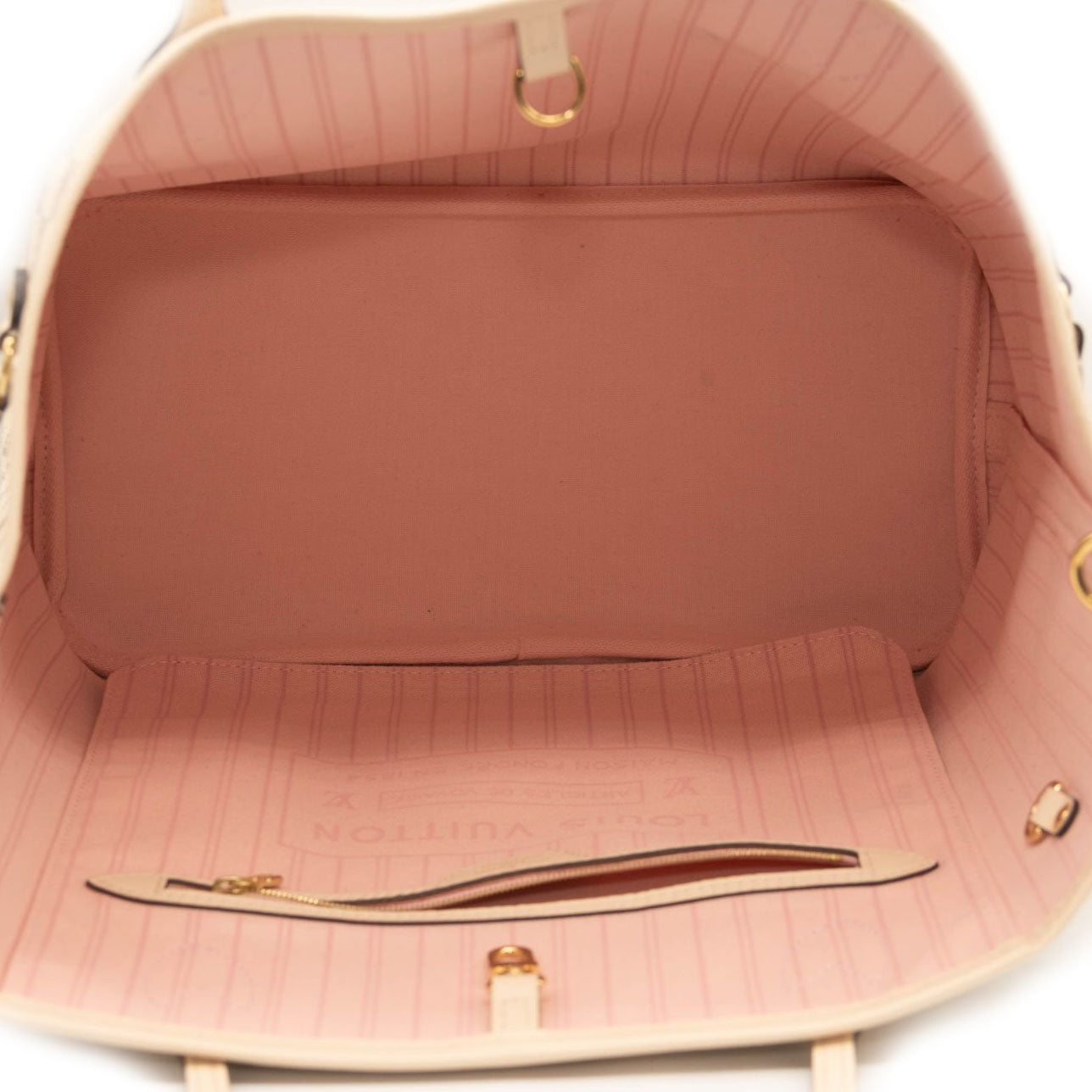 LOUIS VUITTON Braided Damier Azur Neverfull MM Rose Ballerine