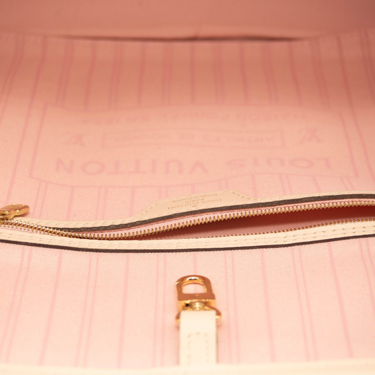 LOUIS VUITTON Braided Damier Azur Neverfull MM Rose Ballerine