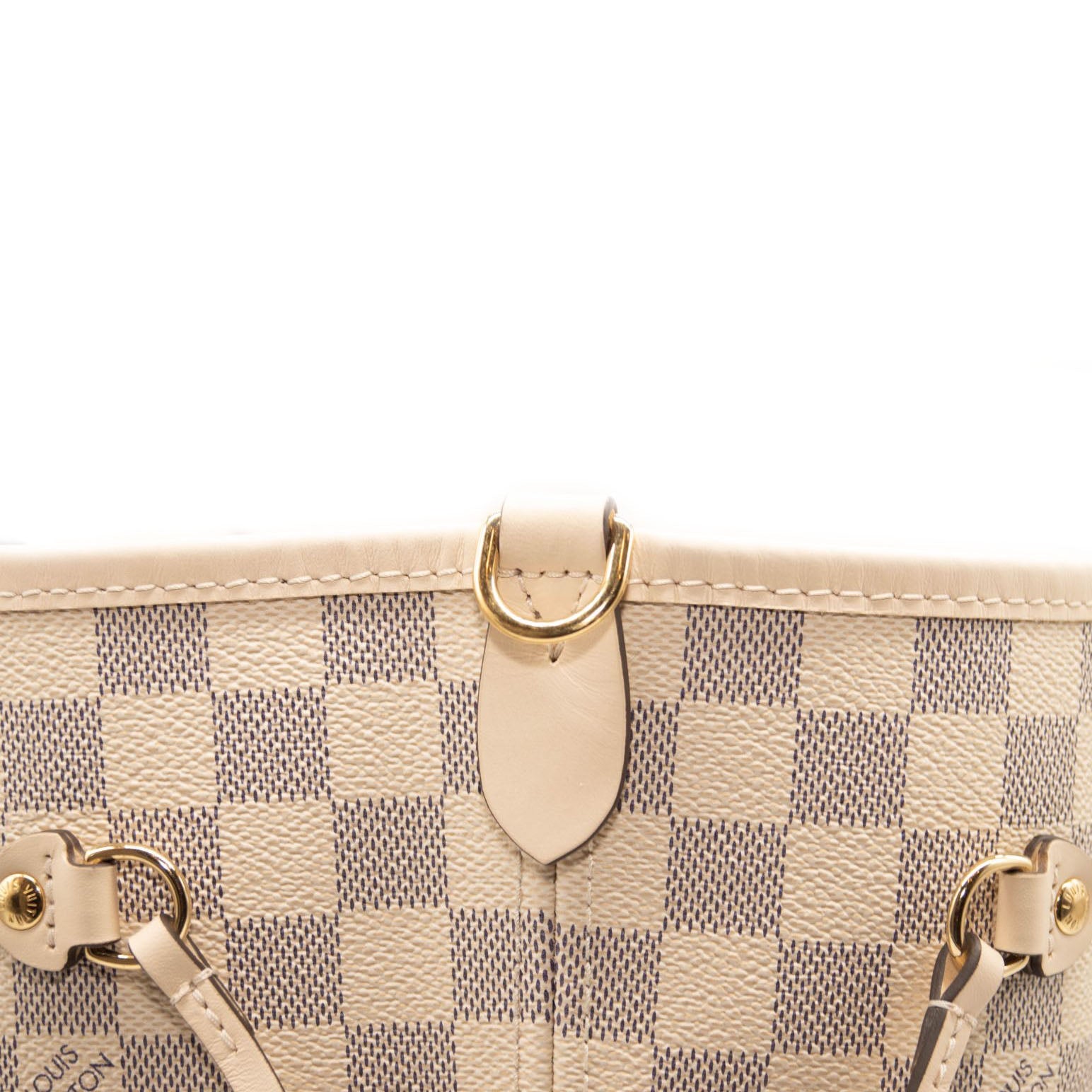 LOUIS VUITTON Braided Damier Azur Neverfull MM Rose Ballerine