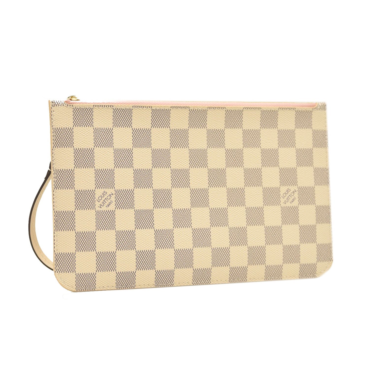 LOUIS VUITTON Braided Damier Azur Neverfull MM Rose Ballerine