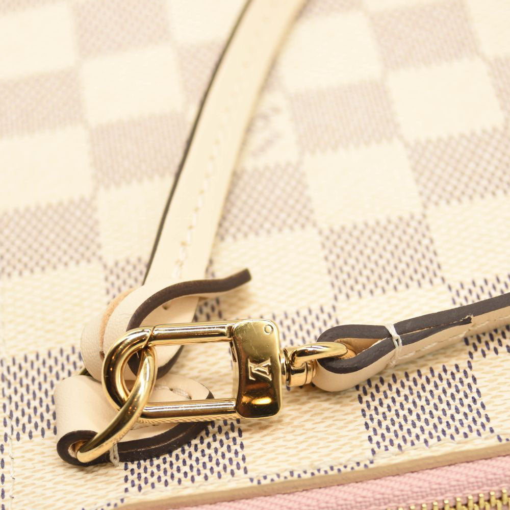 LOUIS VUITTON Braided Damier Azur Neverfull MM Rose Ballerine