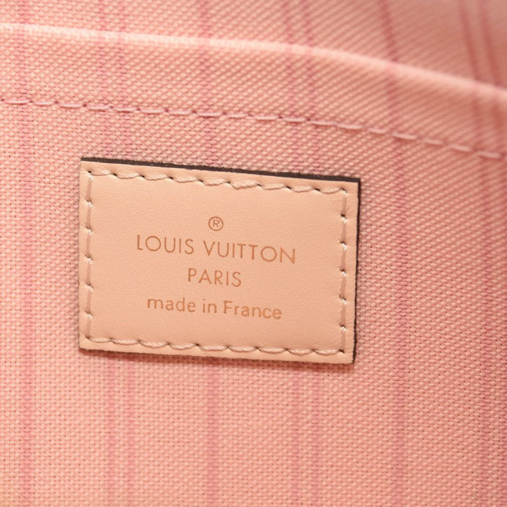 LOUIS VUITTON Braided Damier Azur Neverfull MM Rose Ballerine