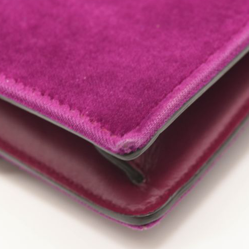 Gucci Velvet Super Mini Dionysus Shoulder Bag Fuchsia Violet Cyclamen