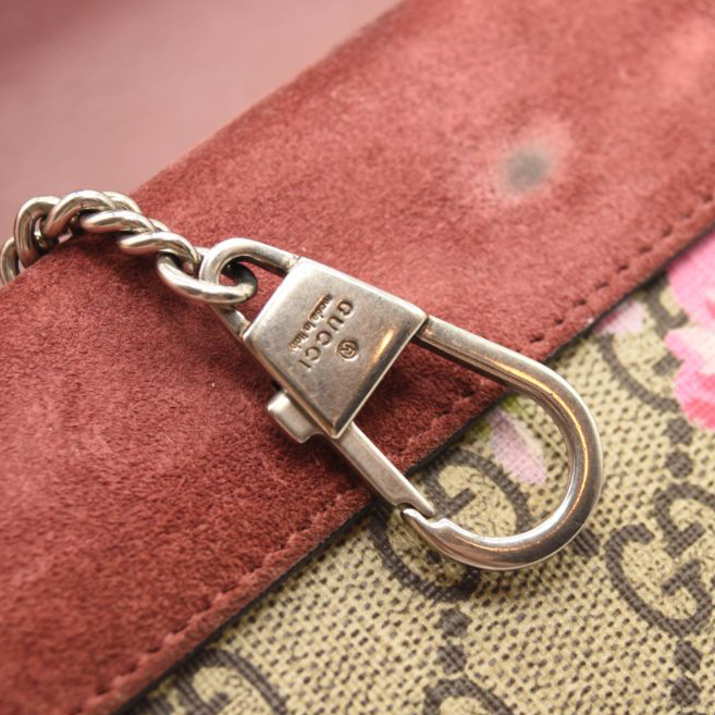 GUCCI GG Supreme Monogram Blooms Super Mini Dionysus Shoulder Bag Beige Multicolor Dry Rose