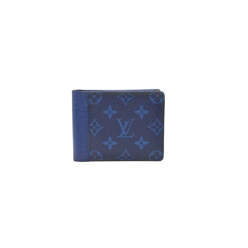 $560 LOUIS VUITTON Taigarama Multiple Wallet Cobalt