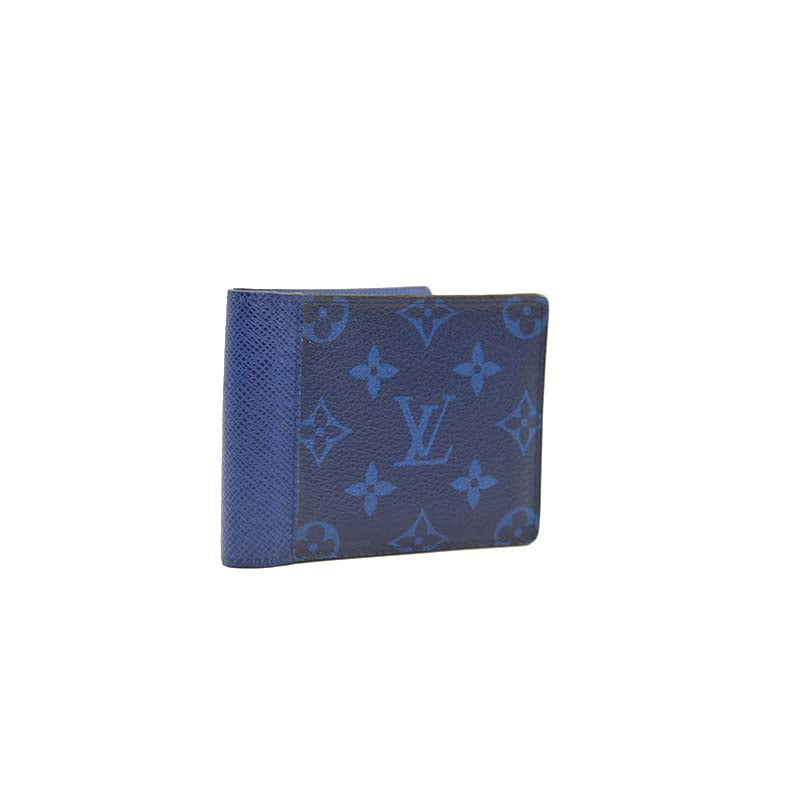 $560 LOUIS VUITTON Taigarama Multiple Wallet Cobalt