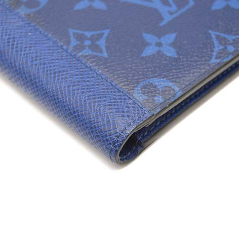 Louis Vuitton Taigarama Brazza Wallet M30297 Men's Taigarama Long Wallet  (bi-fold) Blue,Cobalt