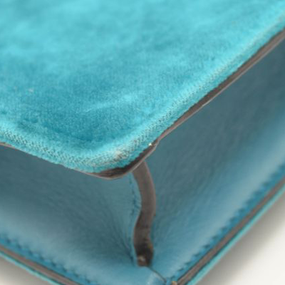 Gucci Velvet Super Mini Dionysus Shoulder Bag Teal Velvet