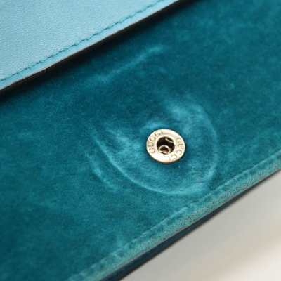 Gucci Velvet Super Mini Dionysus Shoulder Bag Teal Velvet