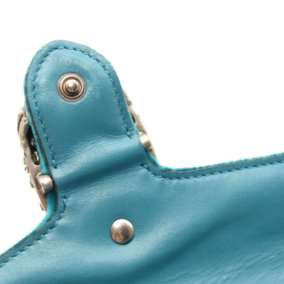 Gucci Velvet Super Mini Dionysus Shoulder Bag Teal Velvet