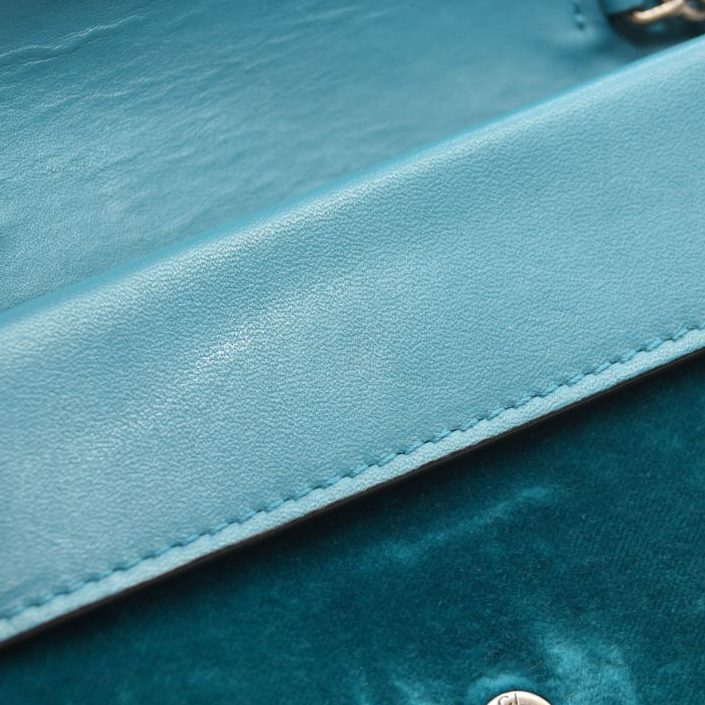 Gucci Velvet Super Mini Dionysus Shoulder Bag Teal Velvet