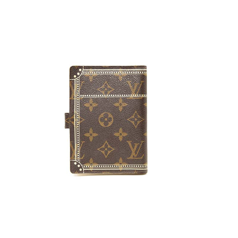 LOUIS VUITTON Monogram Trunk Small Ring Agenda Cover White SP2068