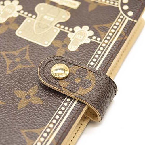 LOUIS VUITTON Monogram Trunk Small Ring Agenda Cover White SP2068