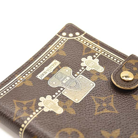 LOUIS VUITTON Monogram Trunk Small Ring Agenda Cover White SP2068