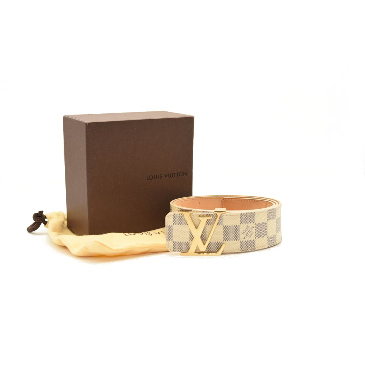 Louis Vuitton Damier Azur LV Initiales Belt 80 32