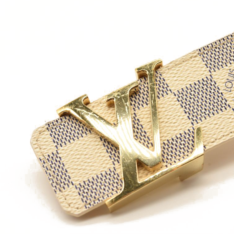 Louis Vuitton Damier Azur LV Initiales Belt 80 32