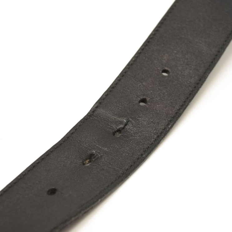 Gucci Calfskin Double G 40mm Belt 95 38 Black Gold