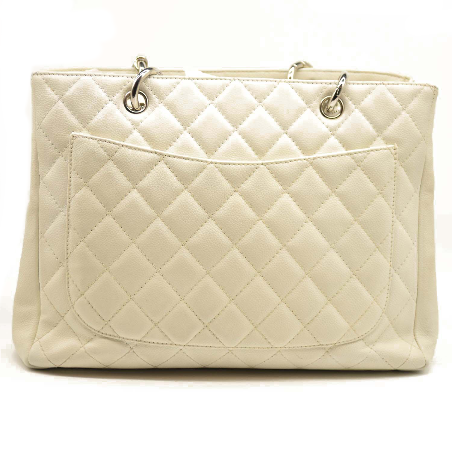 Chanel Caviar Tote Chain Tote White GST