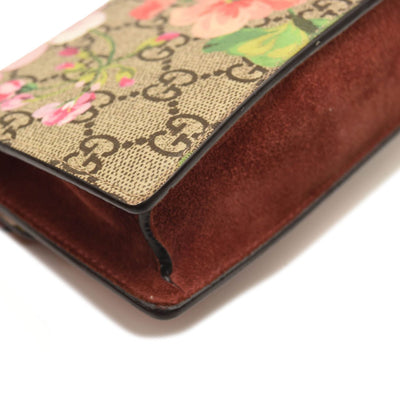 GUCCI GG Supreme Monogram Blooms Super Mini Dionysus Shoulder Bag Beige Multicolor Dry Rose