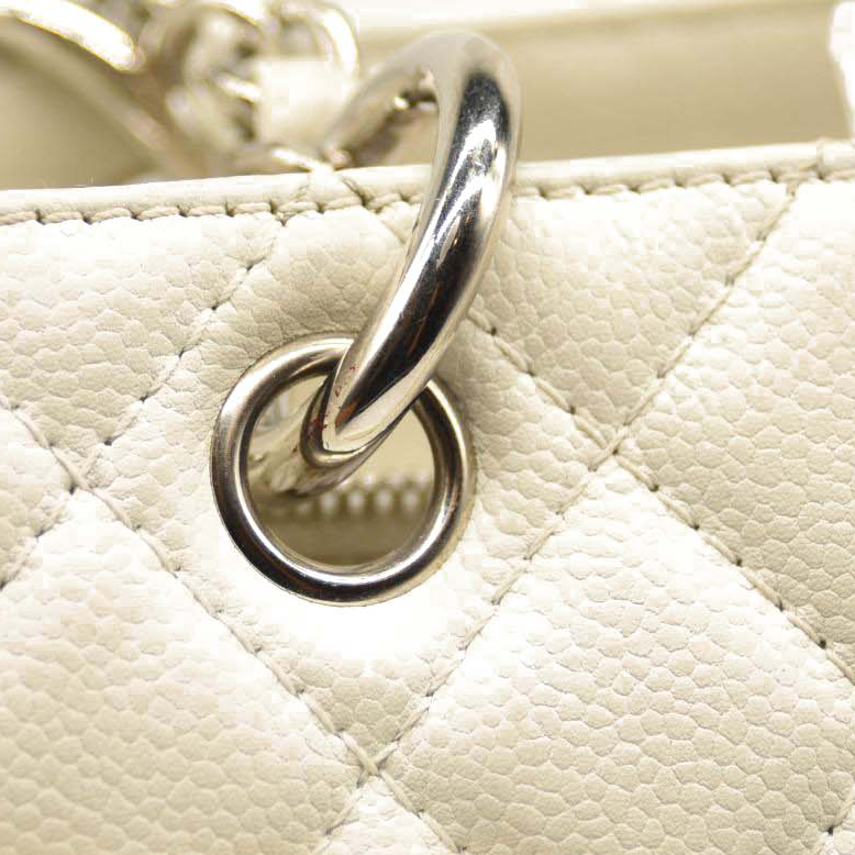 Chanel Caviar Tote Chain Tote White GST