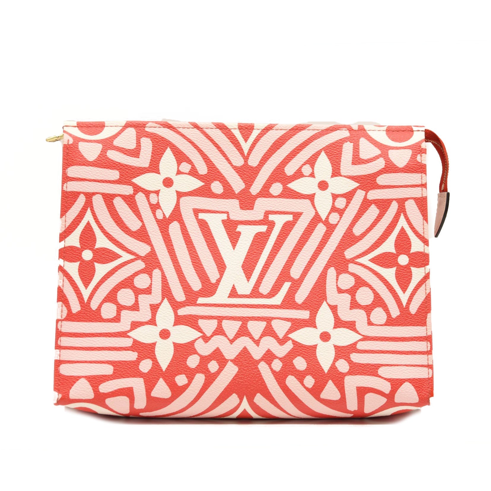 LOUIS VUITTON Monogram Giant Crafty Pochette Toiletry 26 Rouge Rose Creme