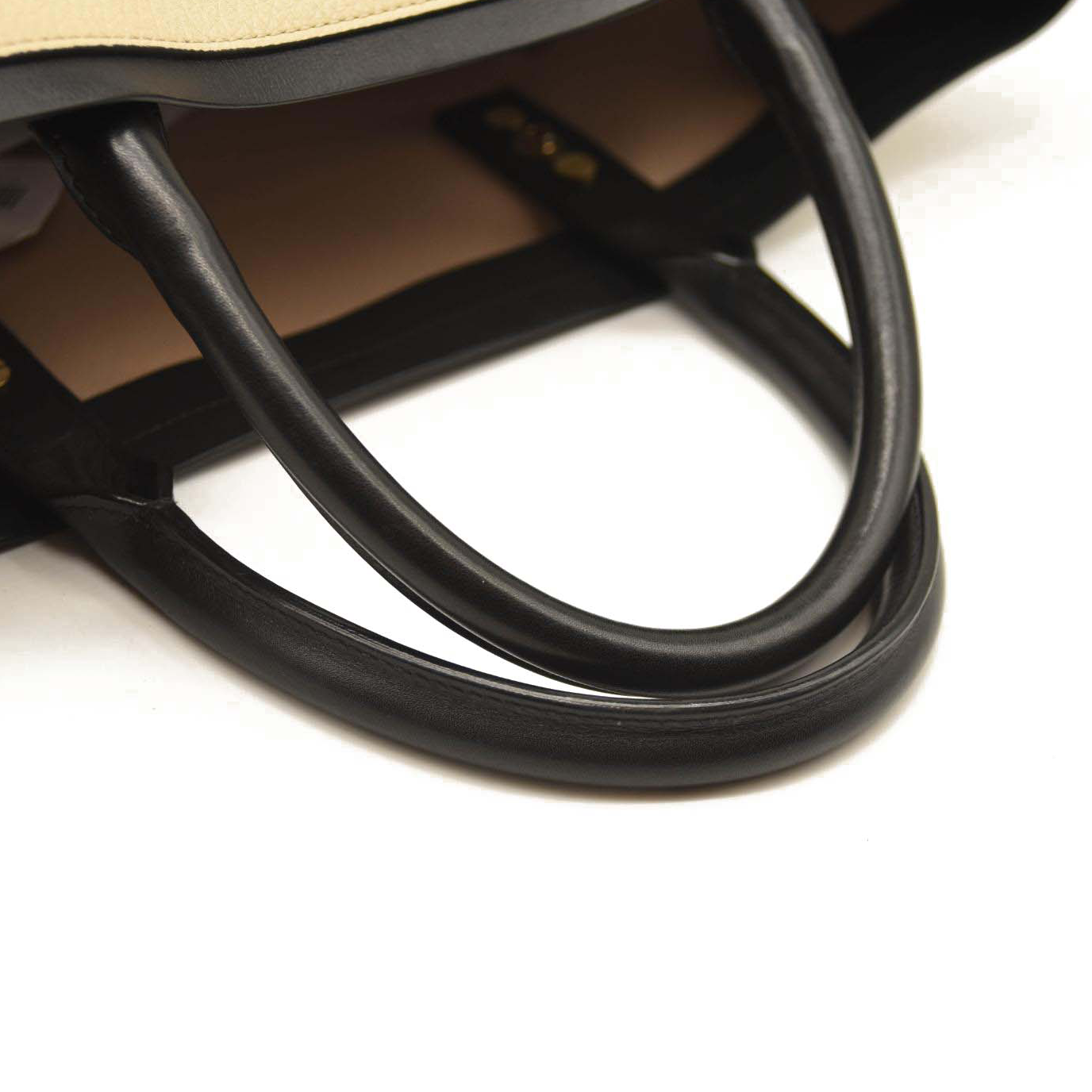 Chloe Grained Charlotte Medium Leather Tote Cream White