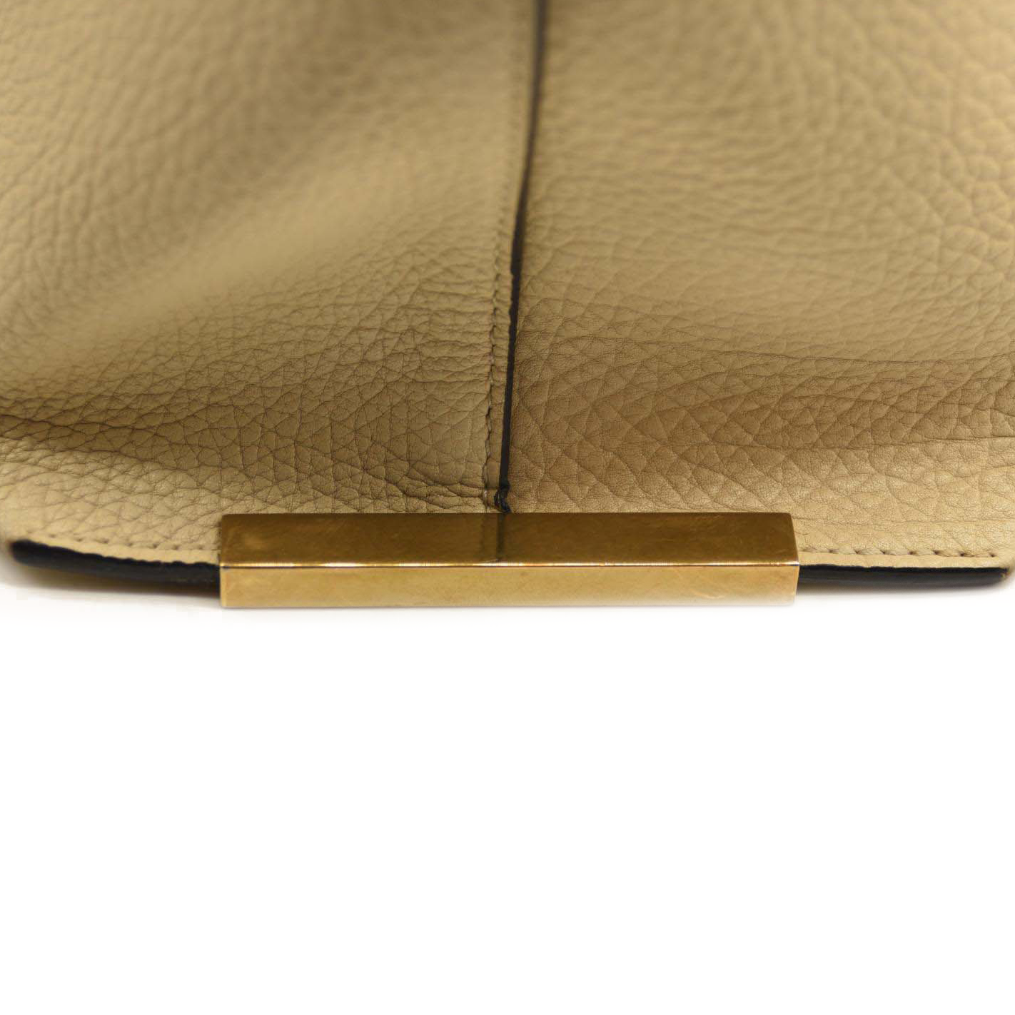 Chloe Grained Charlotte Medium Leather Tote Cream White