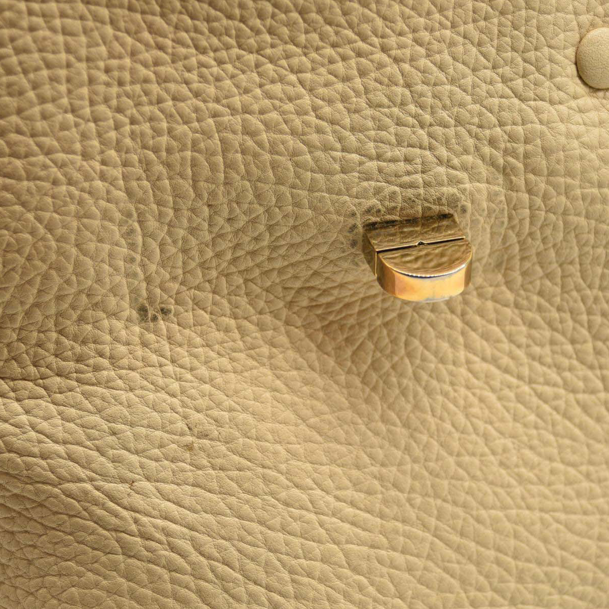 Chloe Grained Charlotte Medium Leather Tote Cream White