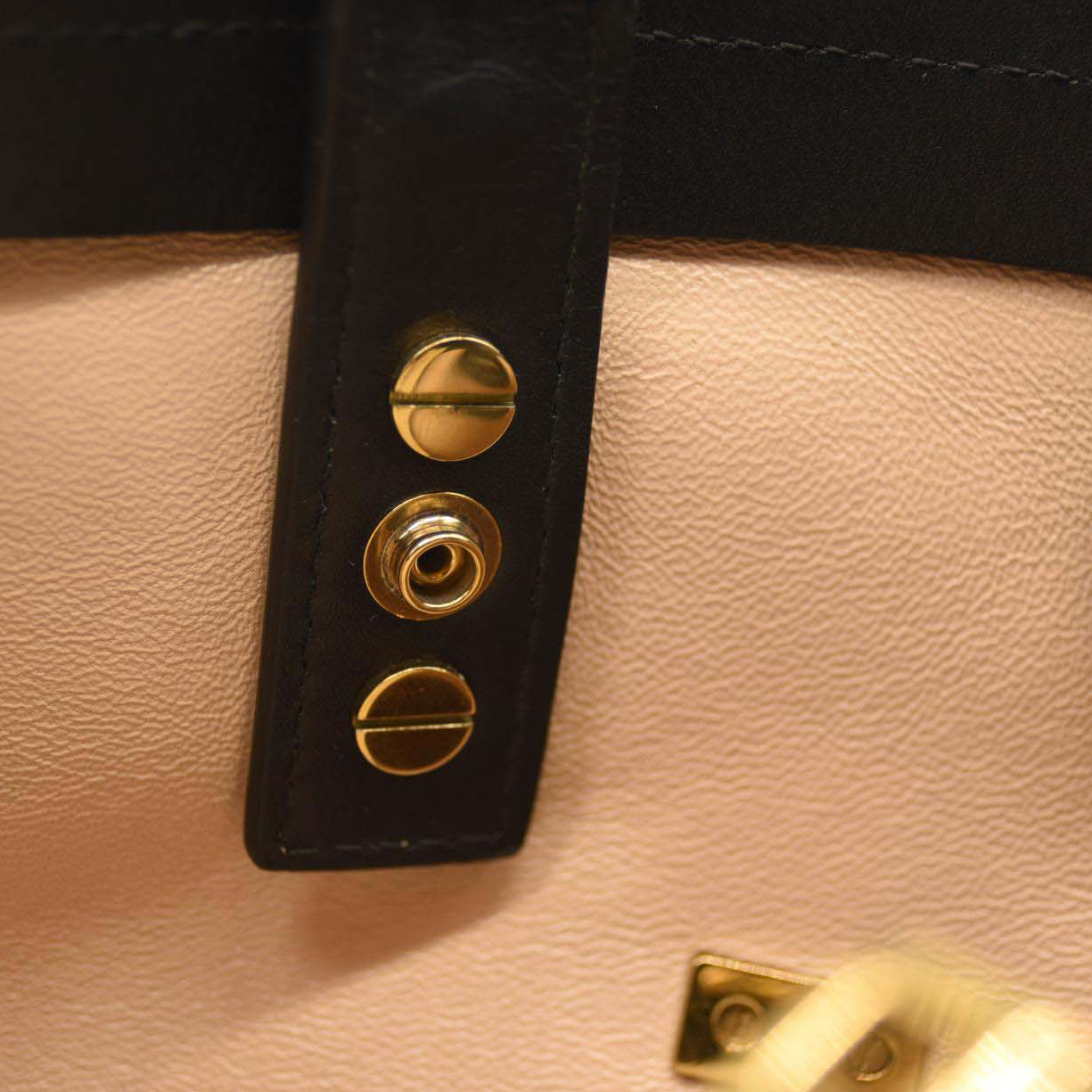 Chloe Grained Charlotte Medium Leather Tote Cream White