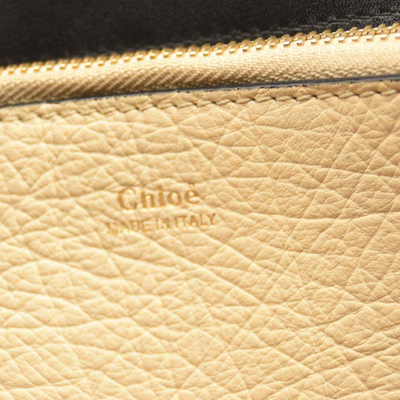 Chloe Grained Charlotte Medium Leather Tote Cream White