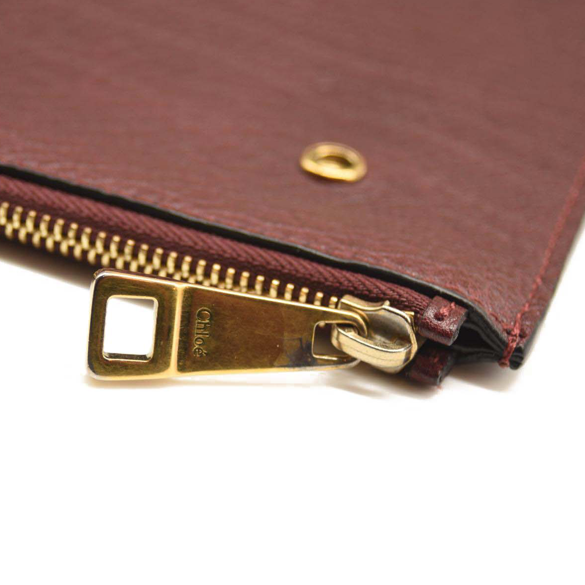 Chloe Grained Charlotte Medium Leather Tote Cream White