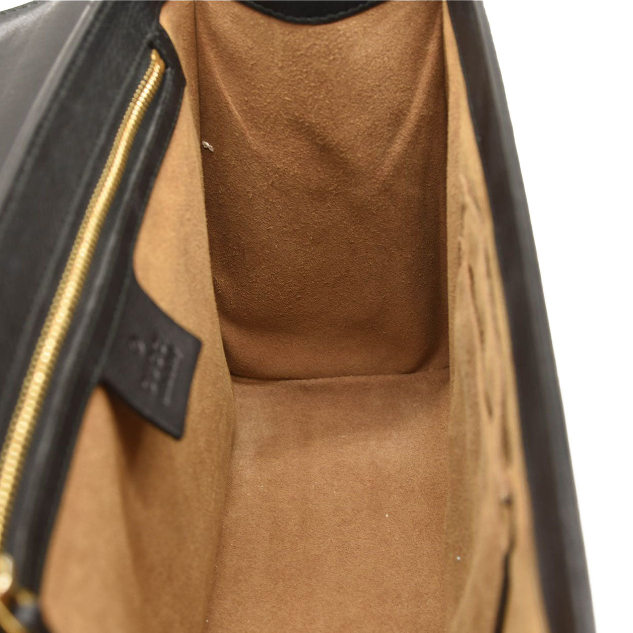 $1980 GUCCI GG Supreme Monogram Calfskin Medium Padlock Shoulder Bag Beige Black Cuir