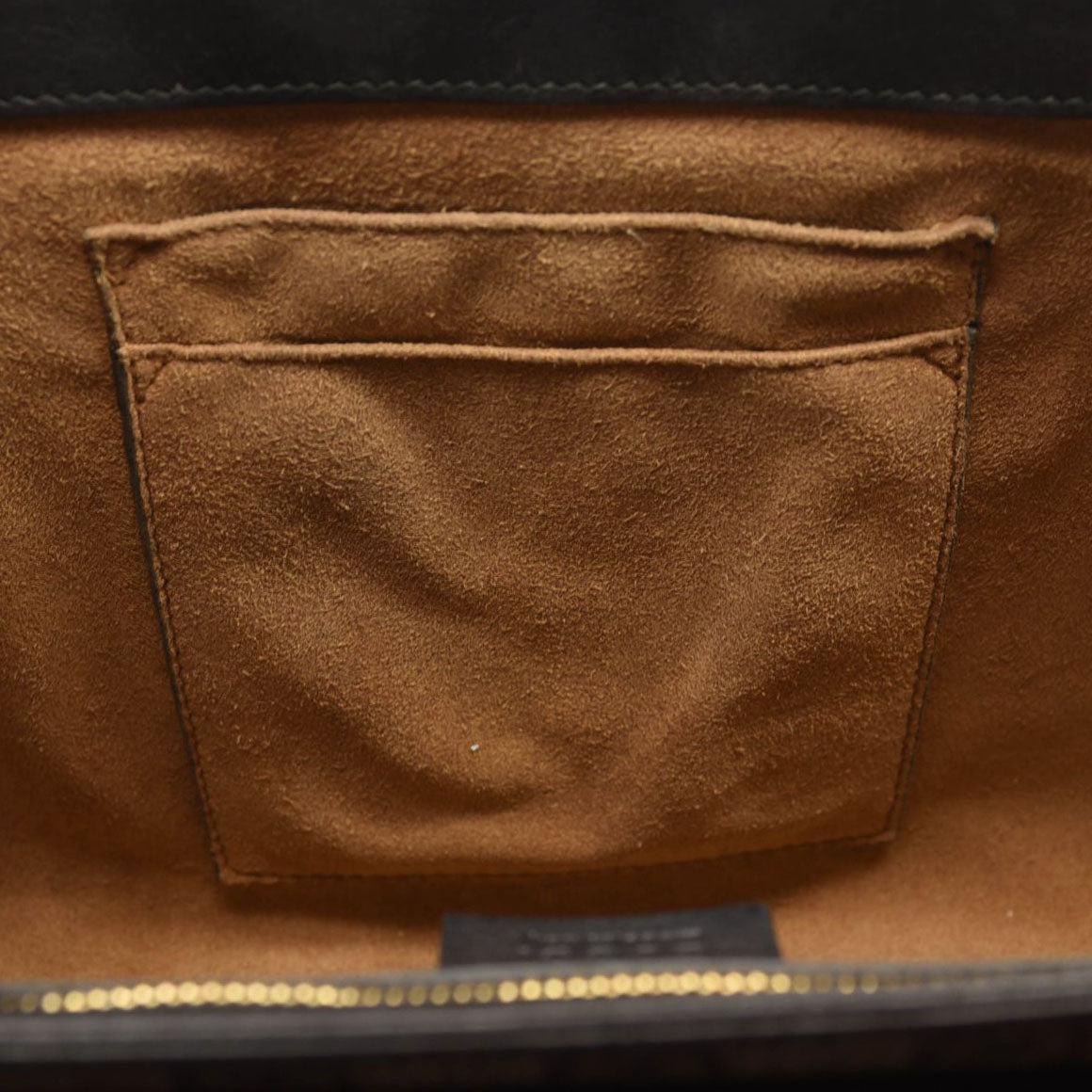 $1980 GUCCI GG Supreme Monogram Calfskin Medium Padlock Shoulder Bag Beige Black Cuir