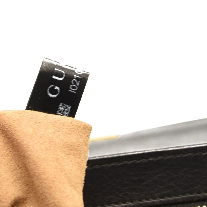 $1980 GUCCI GG Supreme Monogram Calfskin Medium Padlock Shoulder Bag Beige Black Cuir