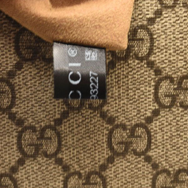 $1980 GUCCI GG Supreme Monogram Calfskin Medium Padlock Shoulder Bag Beige Black Cuir