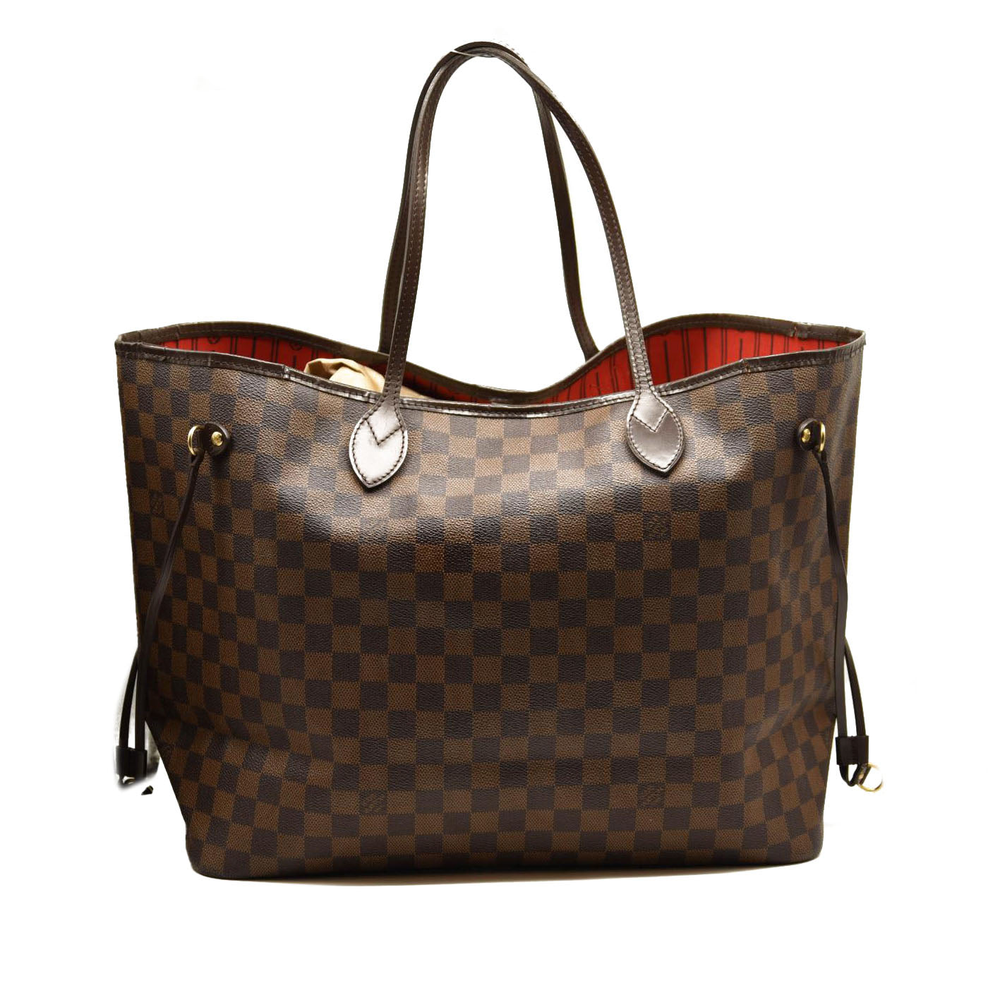 USED LOUIS VUITTON Damier Ebene Neverfull GM FL1080