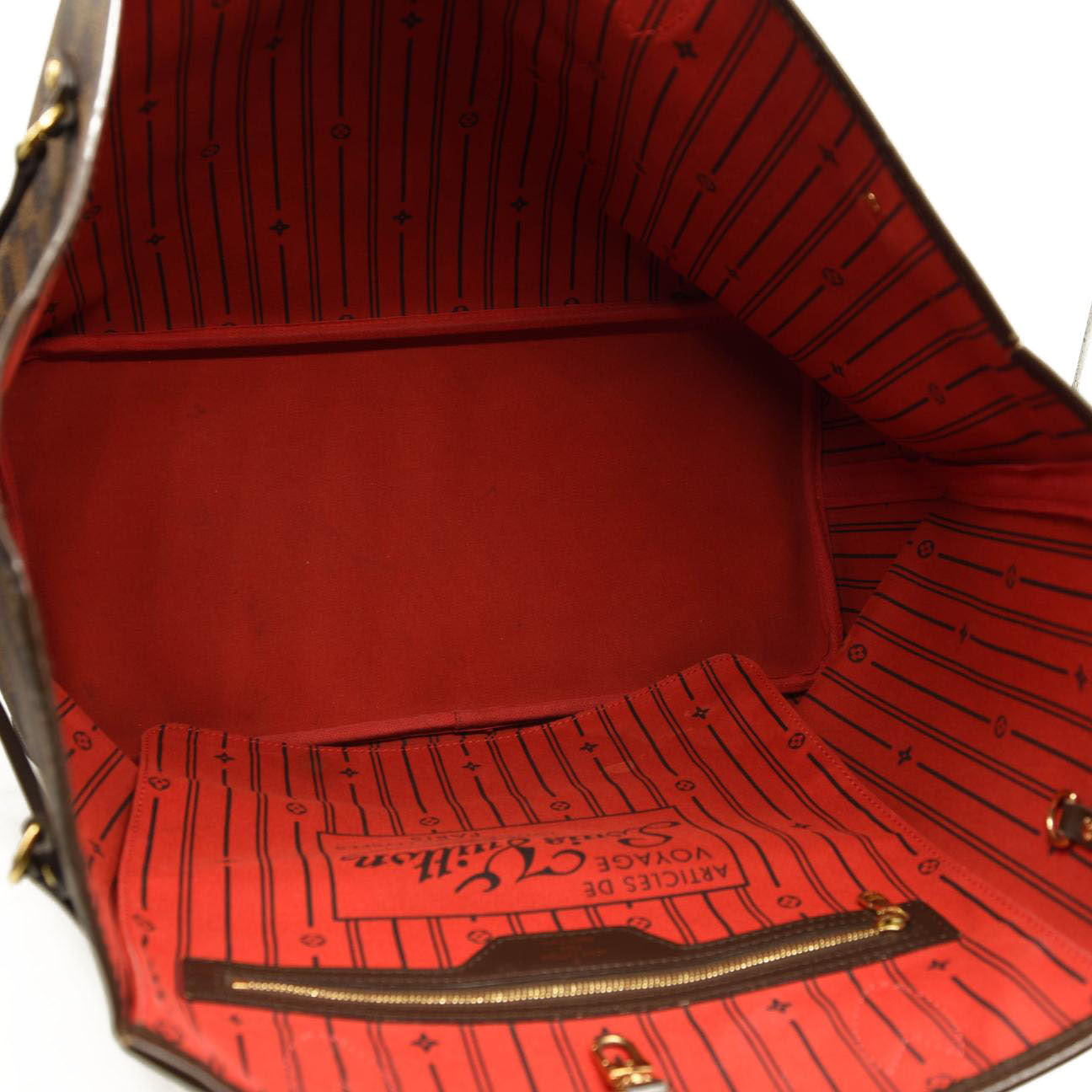 USED LOUIS VUITTON Damier Ebene Neverfull GM FL1080