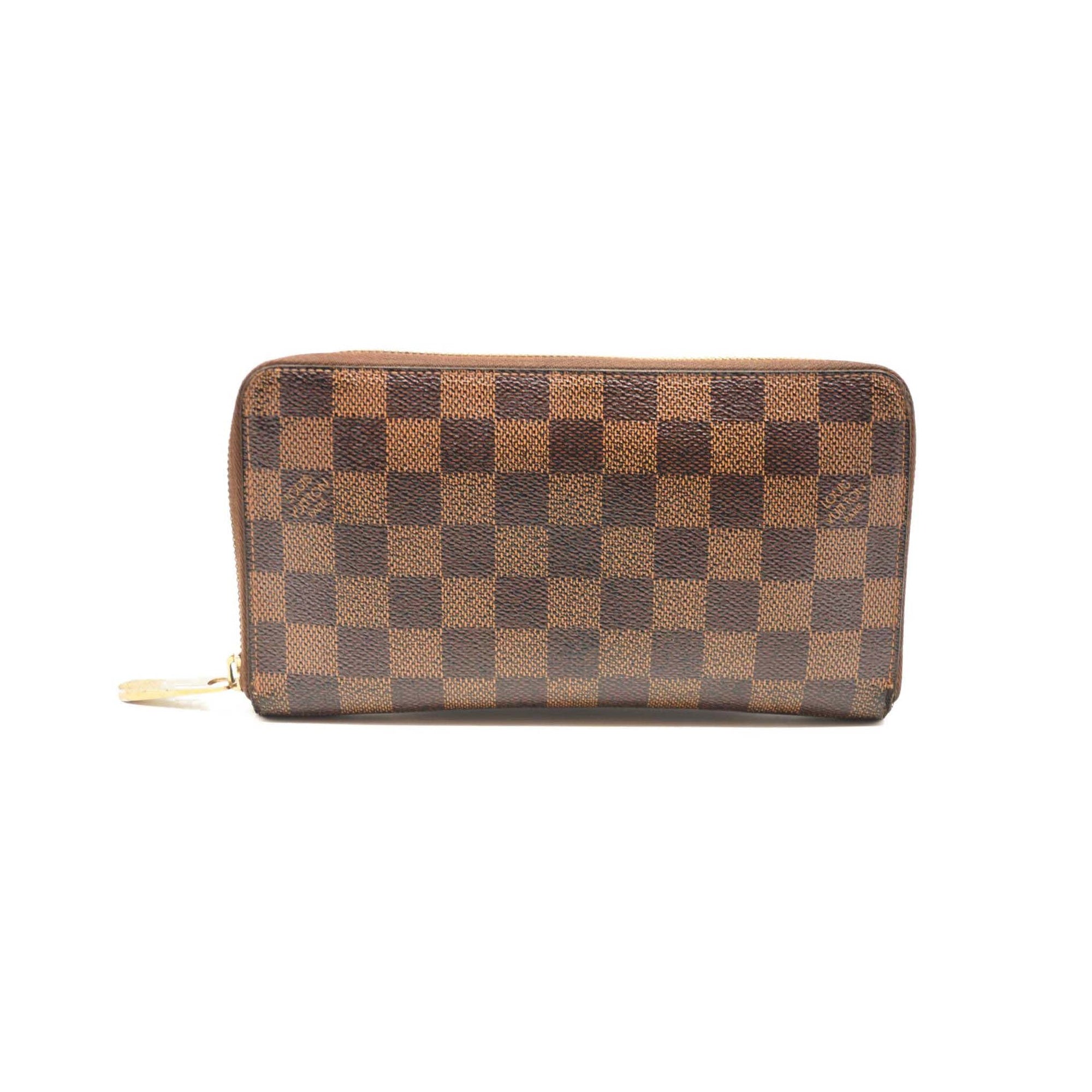 Used Louis Vuitton Damier Ebene Zippy Organizer Wallet